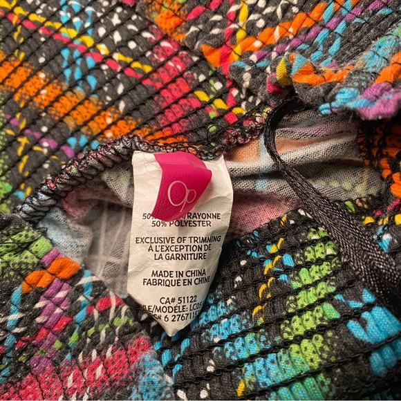 🤍 Y2K Colorful Plaid Smocked Halter Mini Dress OCEAN PACIFIC - Picture 5 of 9